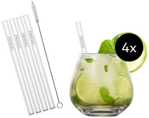 Zwiesel Glas Sada 4 sklenic BASIC BAR s brčky