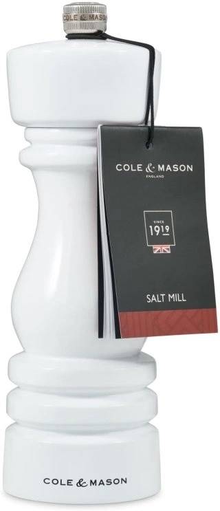 Cole & Mason Mlýnek na pepř London White Gloss Precision+ 18 cm