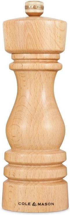 Cole & Mason Mlýnek na sůl London Precision+ přírodní buk 18 cm