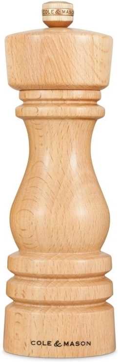 Cole & Mason Mlýnek na sůl London Precision+ přírodní buk 18 cm