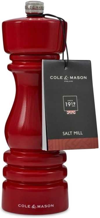 Cole & Mason Mlýnek na sůl London Red Gloss Precision+ 18 cm