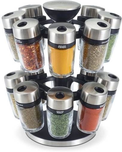 Cole & Mason Otočný stojan s kořenkami 16 ks