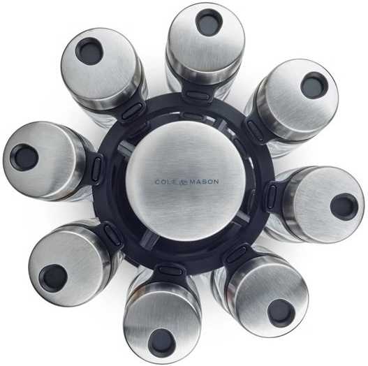 Cole & Mason Otočný stojan s kořenkami 16 ks