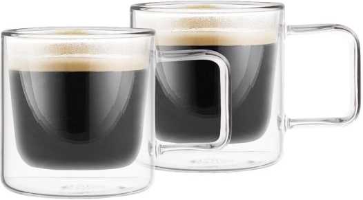 Weis Hrnek s uchem, dvojité sklo, 80 ml, sada 2 ks