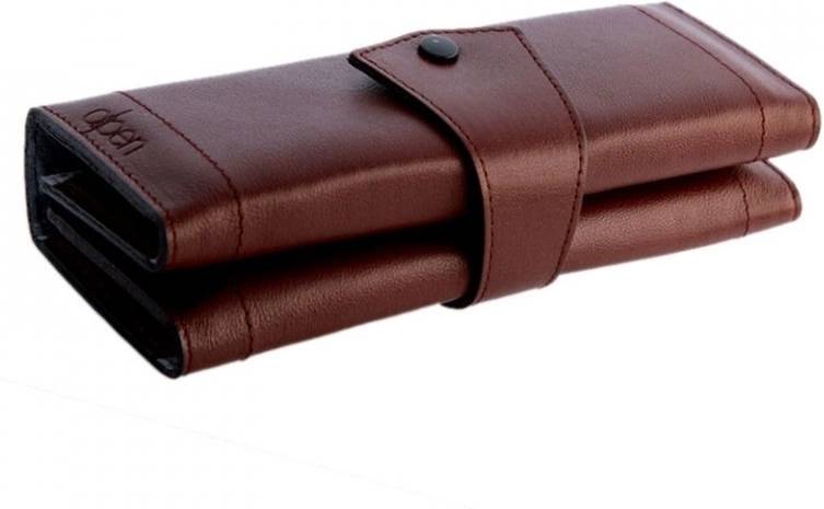 Alpen Manikúrní sada rolovací kožená 8 ks vínová