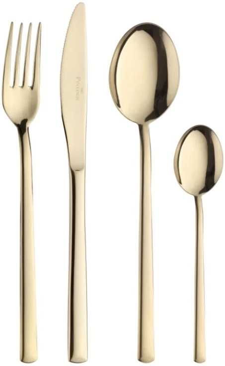 Pintinox Sada příborů SYNTHESIS GOLD 24 ks v dřevěné krabici