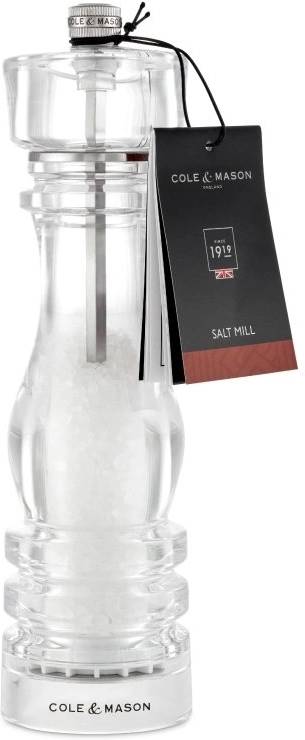 Cole & Mason Mlýnek na sůl London Acrylic Precision+ 22 cm