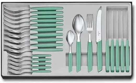 Victorinox Sada příborů Swiss Modern 24 ks zelená