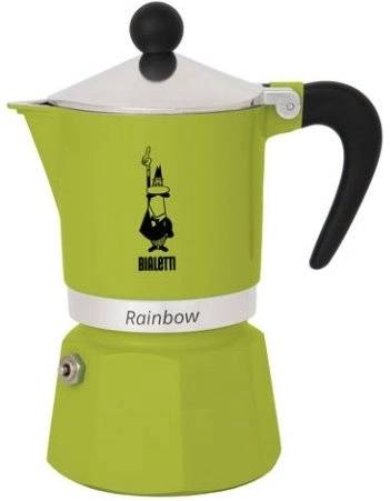 Bialetti Moka kávovar Rainbow na 3 šálky zelená