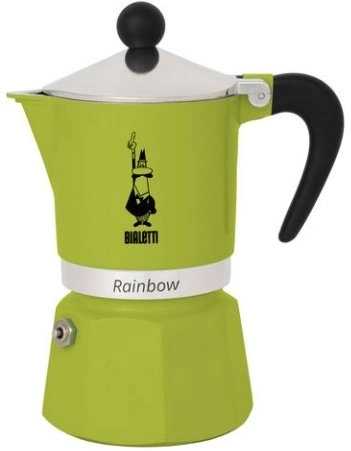 Bialetti Moka kávovar Rainbow na 3 šálky zelená