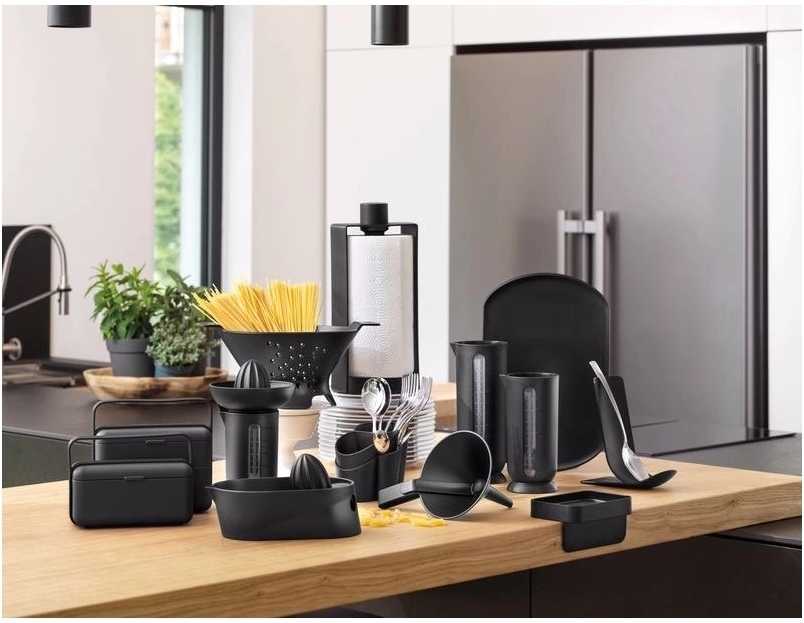 BlimPlus Odkládací stojánek na kuchyňské náčiní Stand Carbon Black