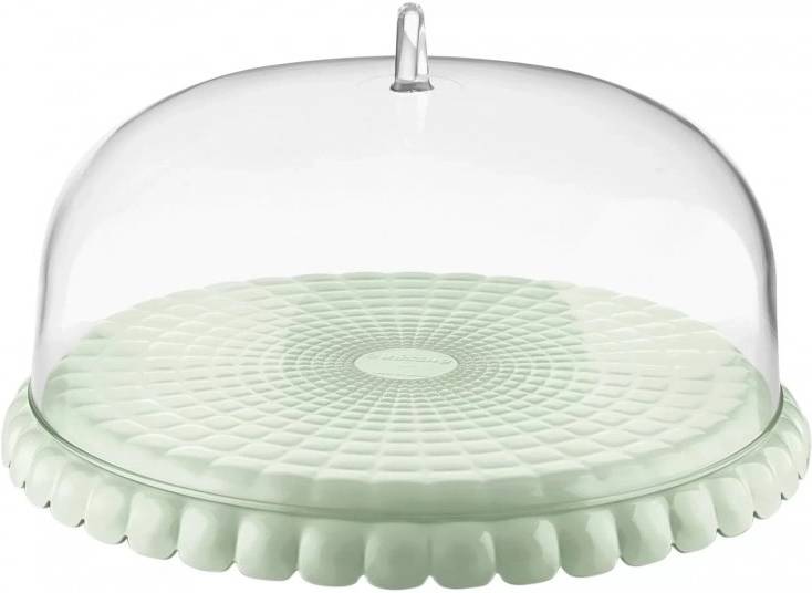 Guzzini Podnos na dort s poklopem Tiffany 36 cm světle zelený