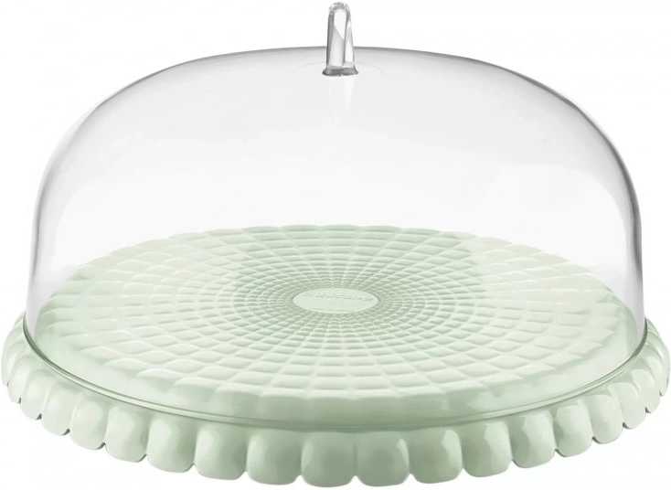 Guzzini Podnos na dort s poklopem Tiffany 36 cm světle zelený