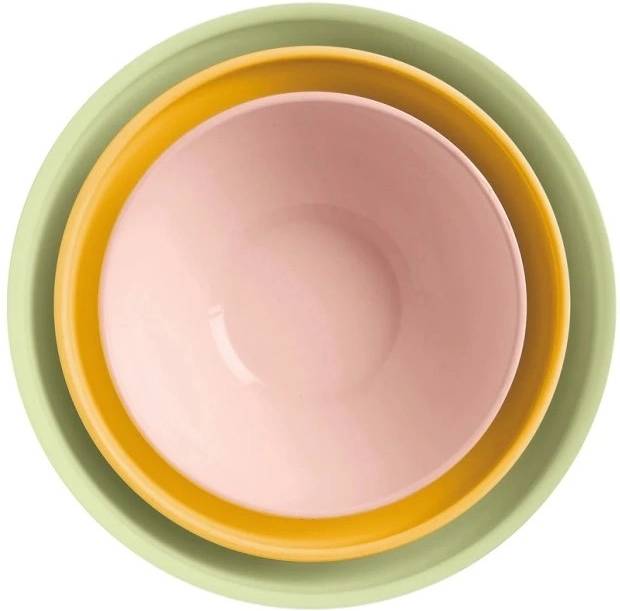 Guzzini Sada 3 kulatých misek Everywhere Bio s víkem 3 barvy 3 velikosti