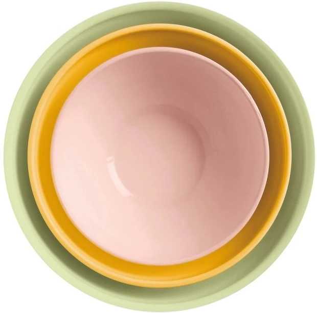 Guzzini Sada 3 kulatých misek Everywhere Bio s víkem 3 barvy 3 velikosti