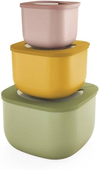 Guzzini Sada 3 hlubokých boxů na jídlo Eco Store&More 3 barvy
