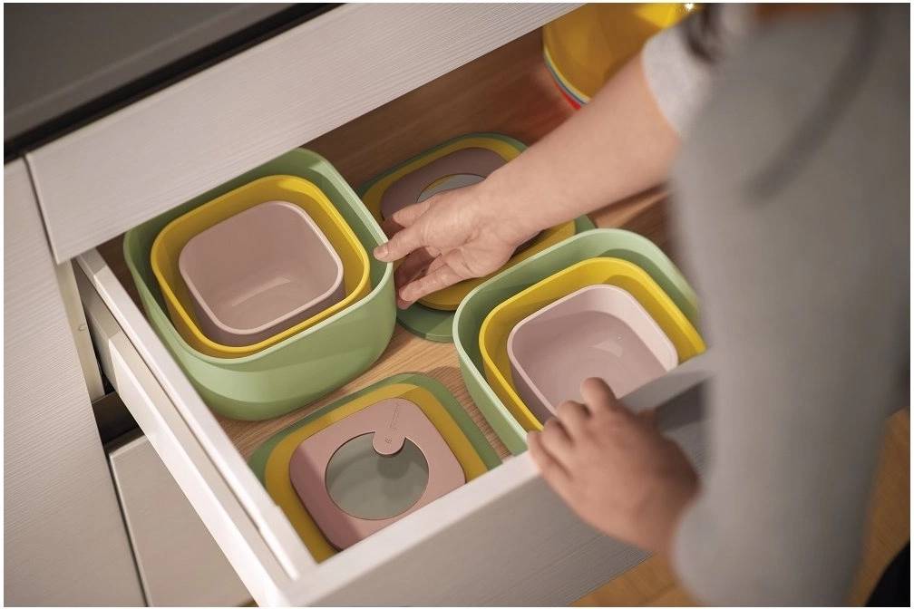 Guzzini Sada 3 hlubokých boxů na jídlo Eco Store&More 3 barvy