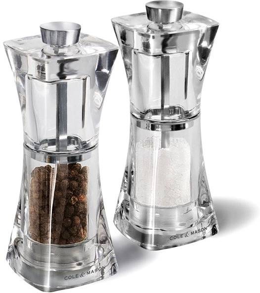 Cole & Mason Sada mlýnků na pepř a sůl Crystal