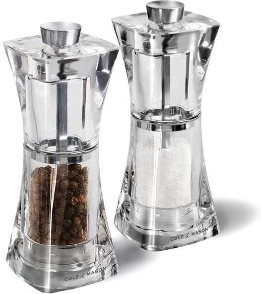 Cole & Mason Sada mlýnků na pepř a sůl Crystal