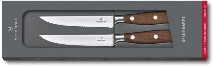 Victorinox Sada 2 ks steakových nožů Grand Maître Wood vlnkované ostří 12 cm