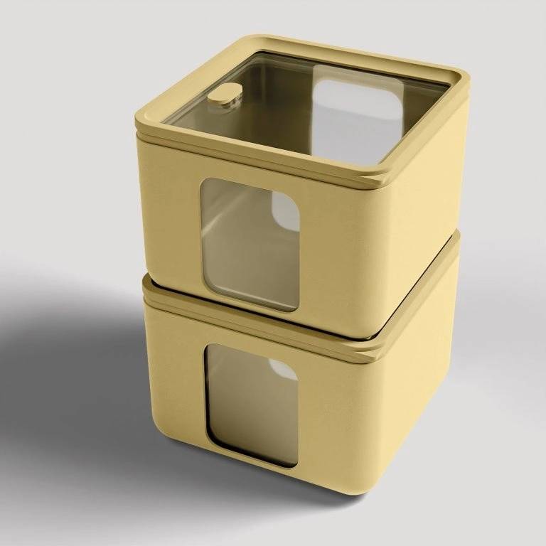 BlimPlus Krabička na jídlo PEEK BOX QUADRO Citrus vel. M