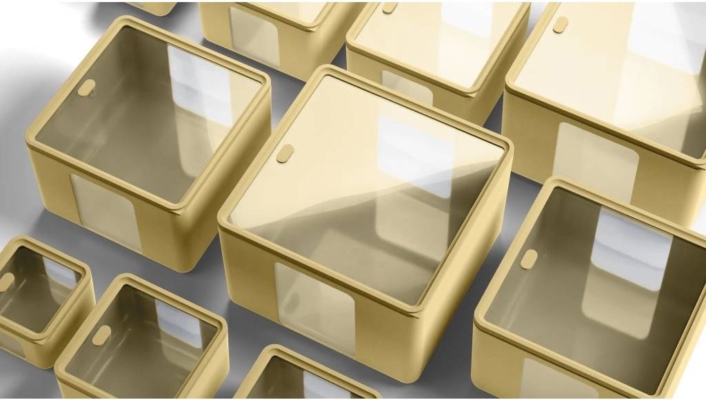 BlimPlus Krabička na jídlo PEEK BOX QUADRO Citrus vel. M