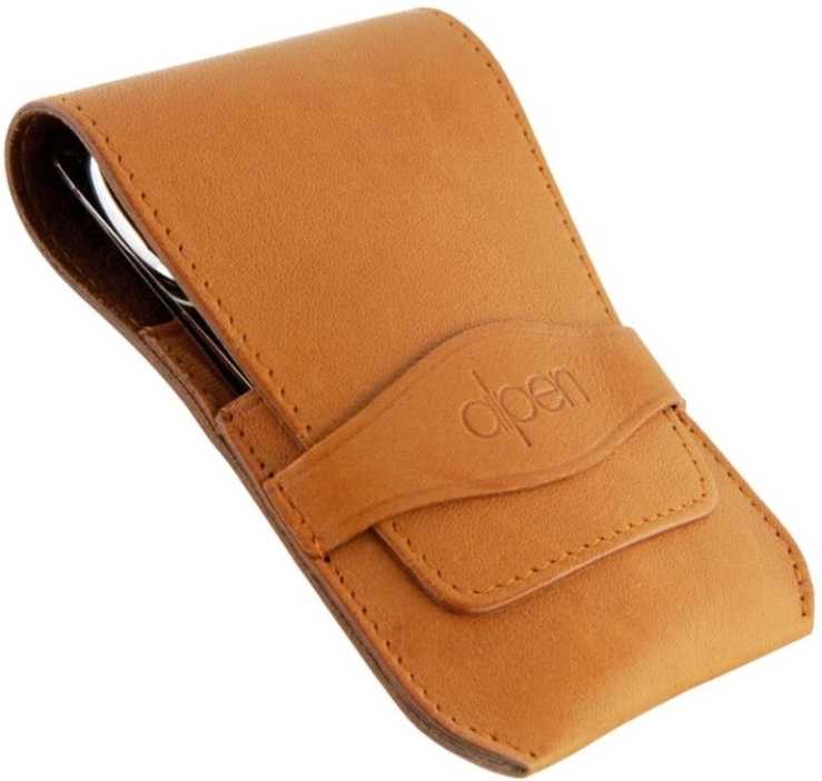 Alpen Manikúrní sada Nickel kožená 5 ks Tabacco