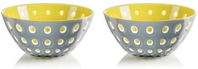 Guzzini Sada 2 misek Le Murrine 12 cm žlutá, šedá, bílá