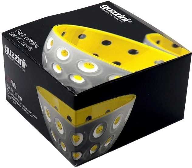 Guzzini Sada 2 misek Le Murrine 12 cm žlutá, šedá, bílá