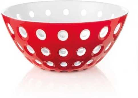 Guzzini Mísa Le Murrine 20 cm červená, bílá, průhledná