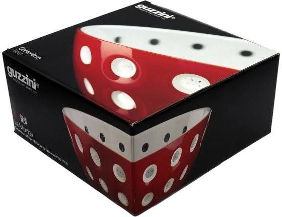 Guzzini Mísa Le Murrine 20 cm červená, bílá, průhledná