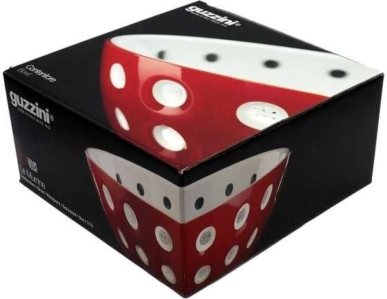 Guzzini Mísa Le Murrine 20 cm červená, bílá, průhledná