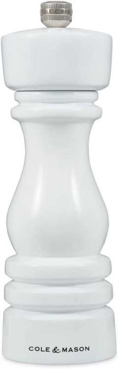 Cole & Mason Mlýnek na sůl London White Gloss Precision+ 18 cm
