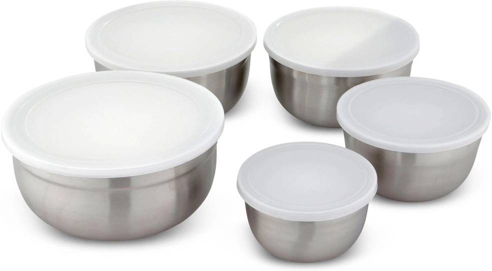Weis Sada 5 kuchyňských misek nerezové s víkem