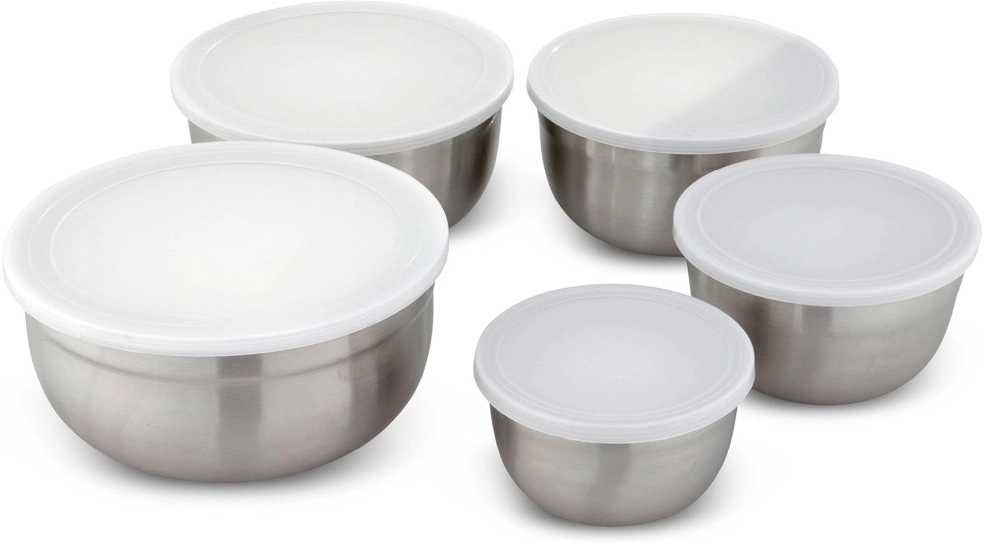 Weis Sada 5 kuchyňských misek nerezové s víkem