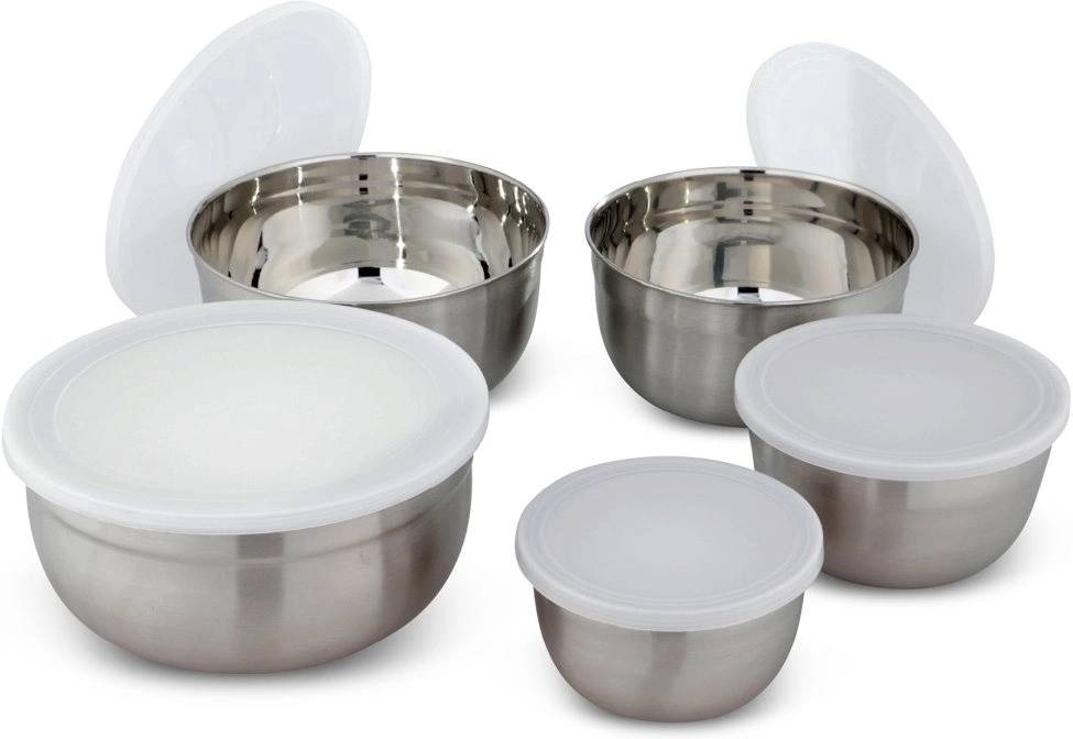 Weis Sada 5 kuchyňských misek nerezové s víkem