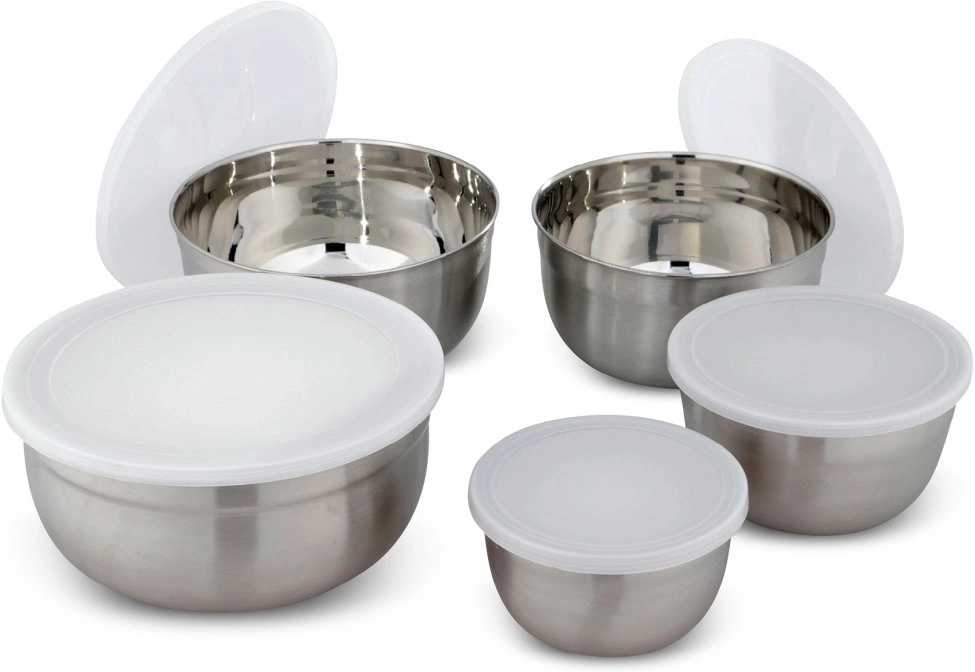 Weis Sada 5 kuchyňských misek nerezové s víkem