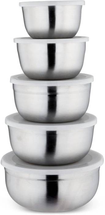 Weis Sada 5 kuchyňských misek nerezové s víkem