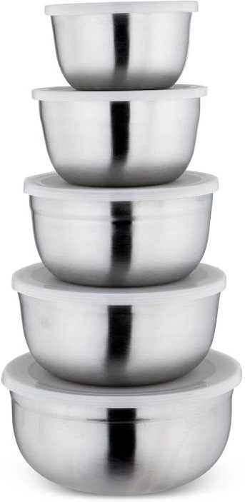 Weis Sada 5 kuchyňských misek nerezové s víkem