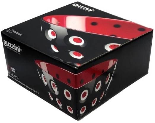 Guzzini Mísa Le Murrine 20 cm černá, bílá, červená