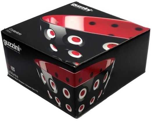 Guzzini Mísa Le Murrine 20 cm černá, bílá, červená