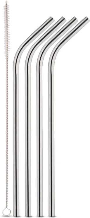 Weis Brčko zahnuté vč. kartáčku na čištění, sada 4 ks, nerez, prům 6,5 mm