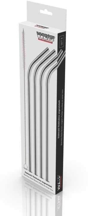 Weis Brčko zahnuté vč. kartáčku na čištění, sada 4 ks, nerez, prům 6,5 mm