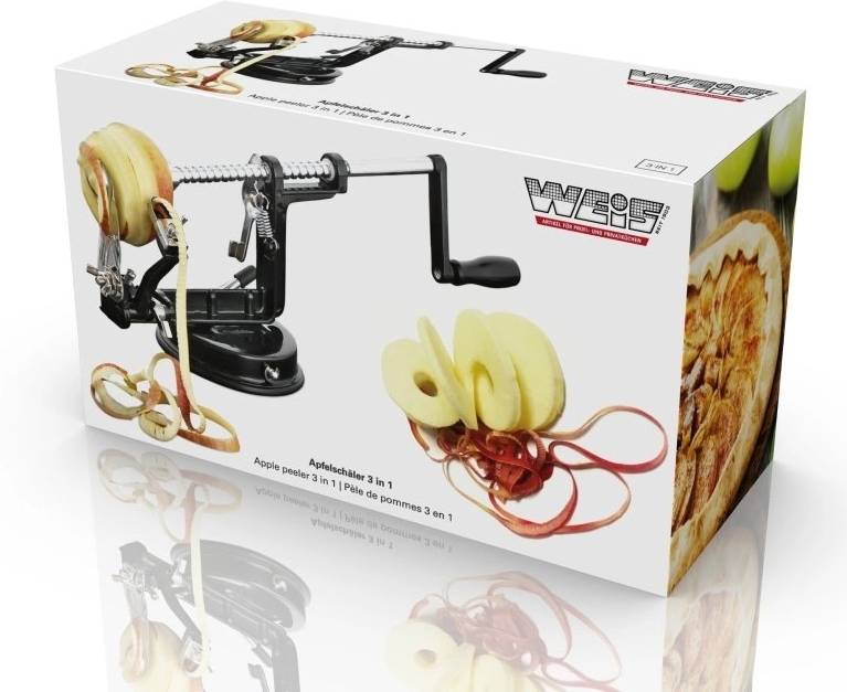 Weis Škrabka na jablka 3v1 mechanická černá