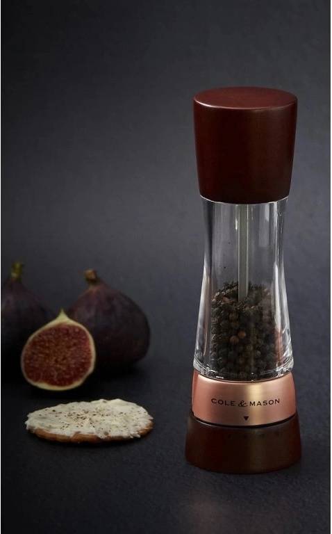 Cole & Mason Mlýnek na pepř Derwent Chestnut Rose Gold