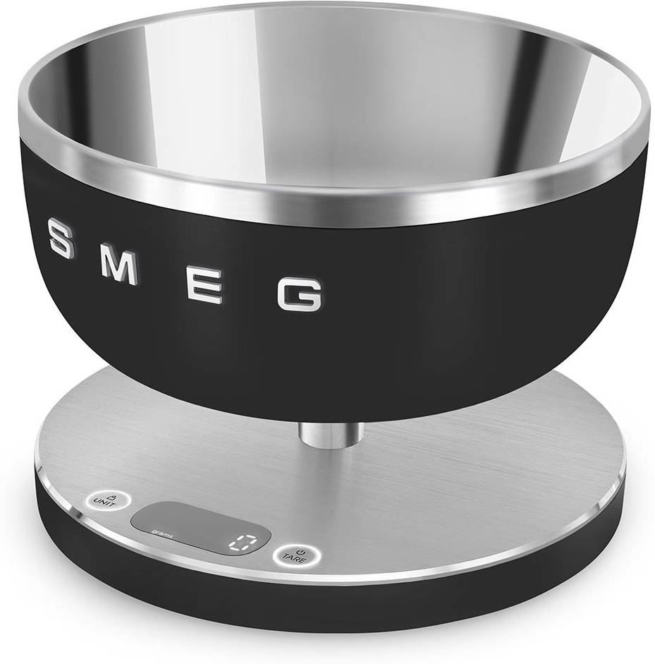 SMEG Digitální kuchyňská dobíjecí váha, černá