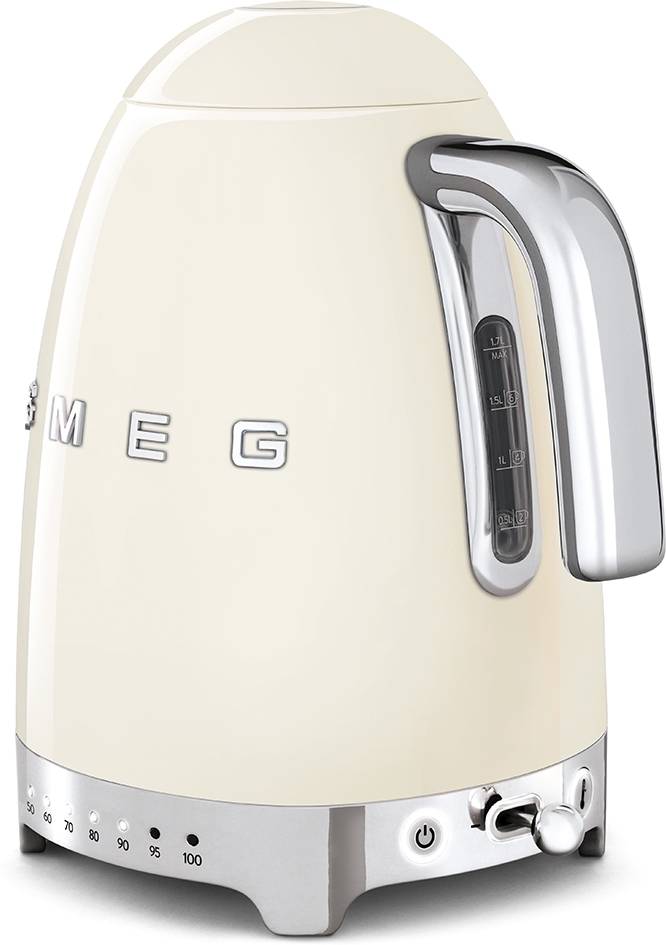 SMEG Rychlovarná konvice s nastavitelnou teplotou 50's Retro Style, 1.7 l, krémová
