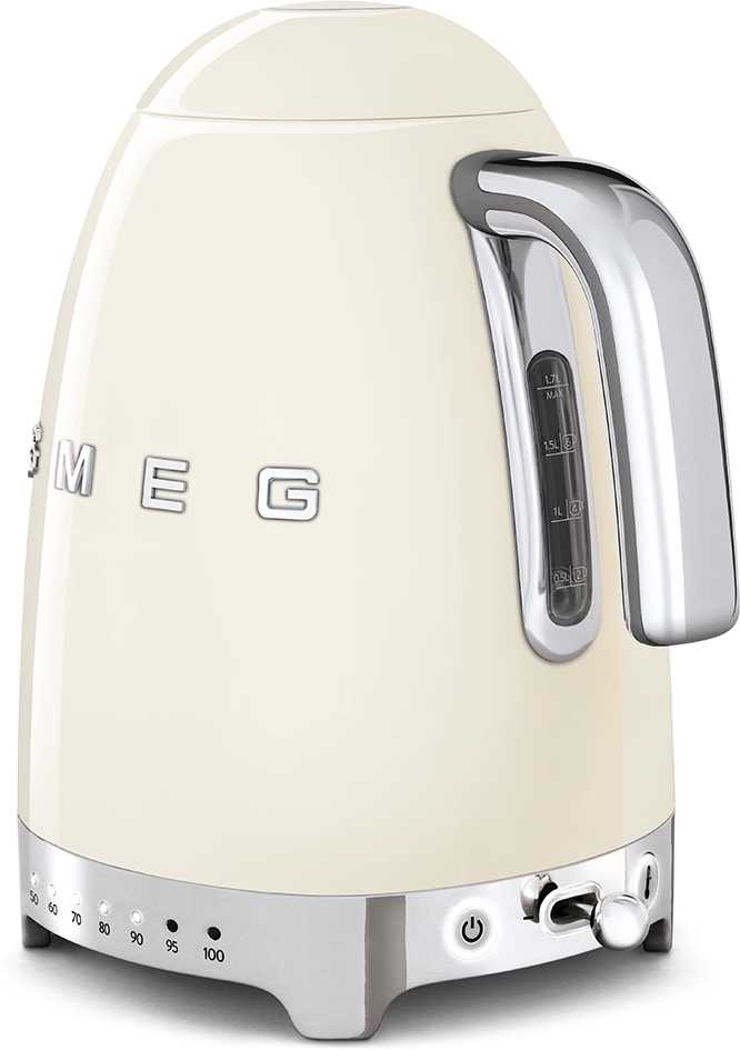 SMEG Rychlovarná konvice s nastavitelnou teplotou 50's Retro Style, 1.7 l, krémová