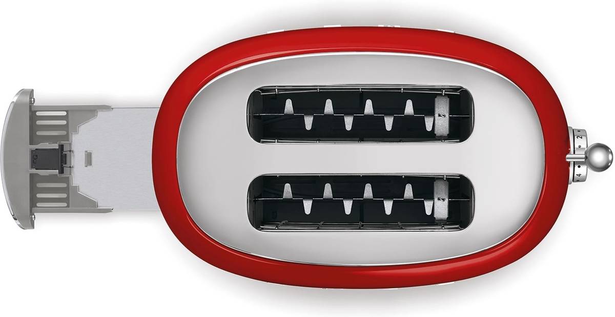 SMEG Topinkovač pro dva tousty 50's Retro Style, červená