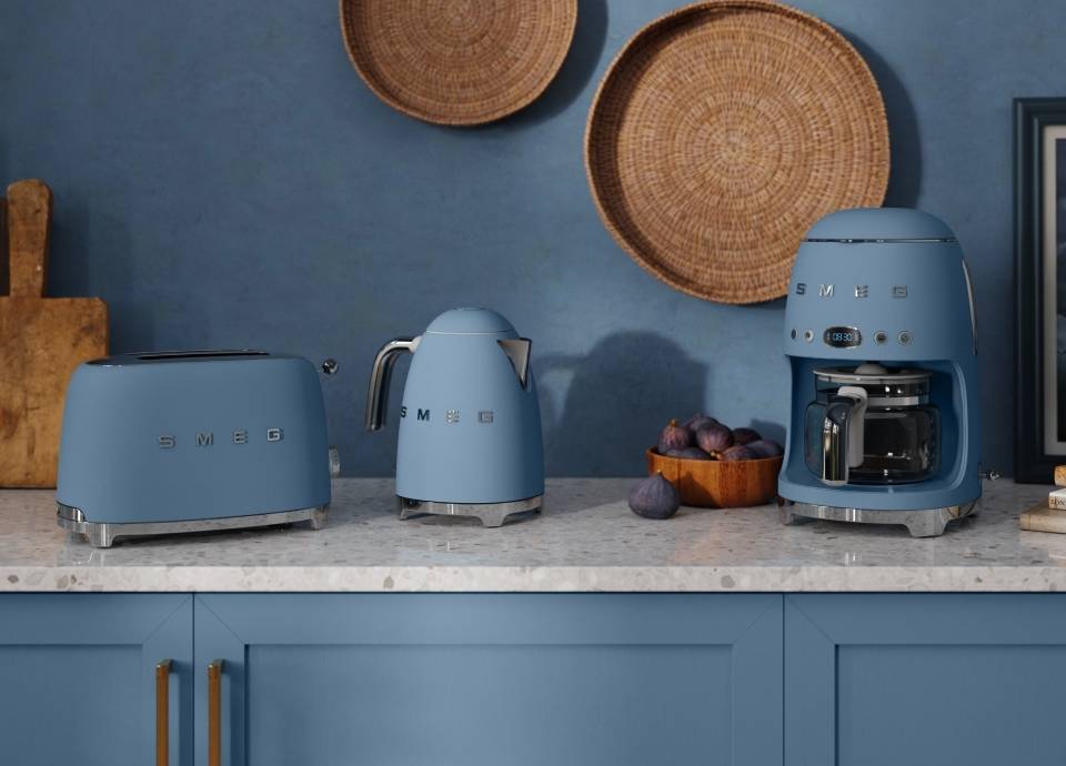 SMEG Topinkovač pro dva tousty 50's Retro Style, matná modrá